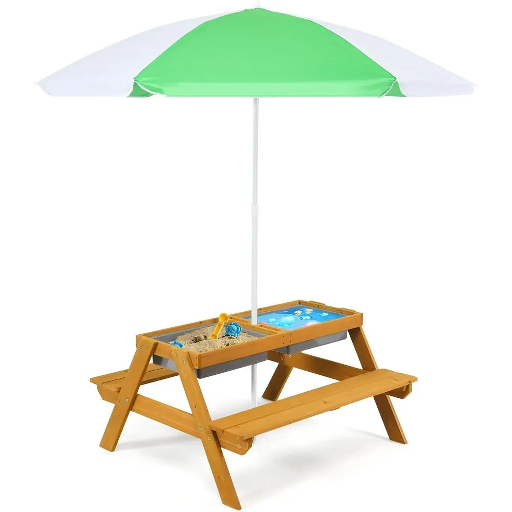 Kids Outdoor Water Table - Table de pique-nique pour enfants 3-en-1