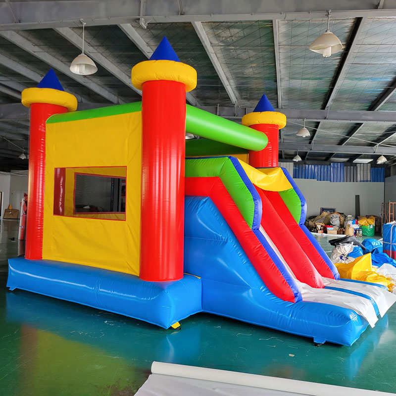 Kids Outdoor Jump House - Maison de rebond avec toboggan, château