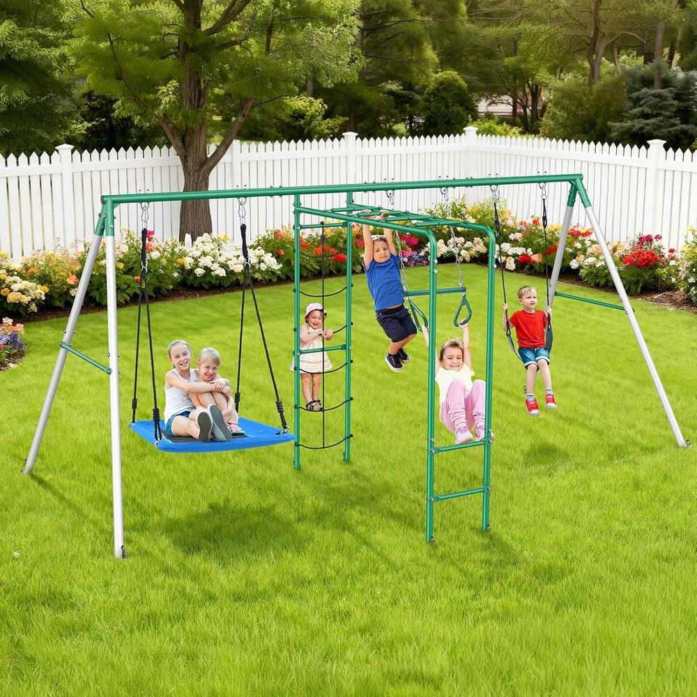 Kids Outdoor Monkey Bar Set - Structures de jeux pour jardin ou