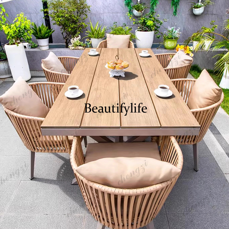 Kids Outdoor Wooden Table - Ensemble de mobilier de jardin d'extérieur