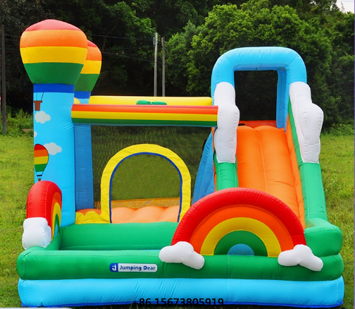 Kids Outdoor Jump House - Château gonflable pour enfants avec toboggan