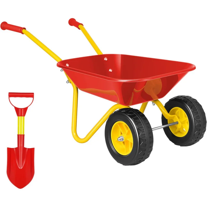 Kids Indoor Outdoor Cart - Brouette pour enfants, chariot de jardin