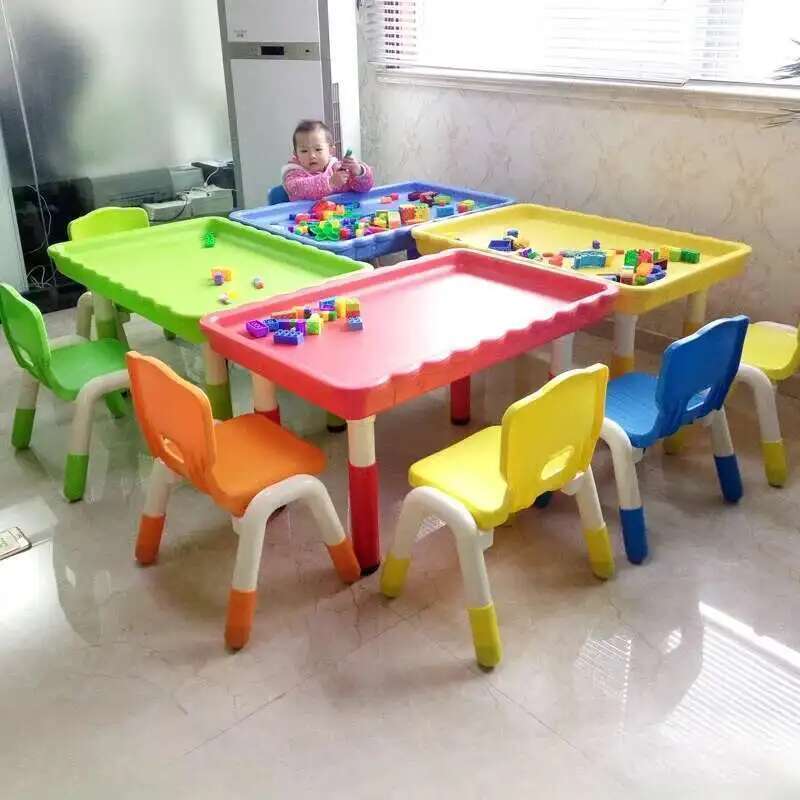 Kids Outdoor Table And Chair Set - Mobilier scolaire Table d'étude bureau enfants
