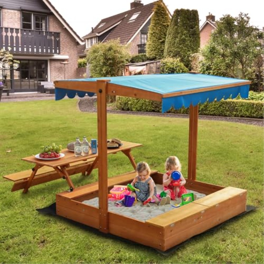 Bac à sable en bois pour enfan - Kids Outdoor Wooden Table avis et prix