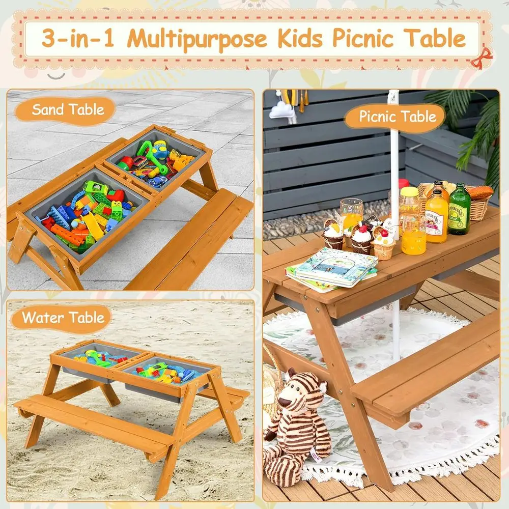 Table de pique-nique 4-en-1 en - Kids Outdoor Water Table avis et prix