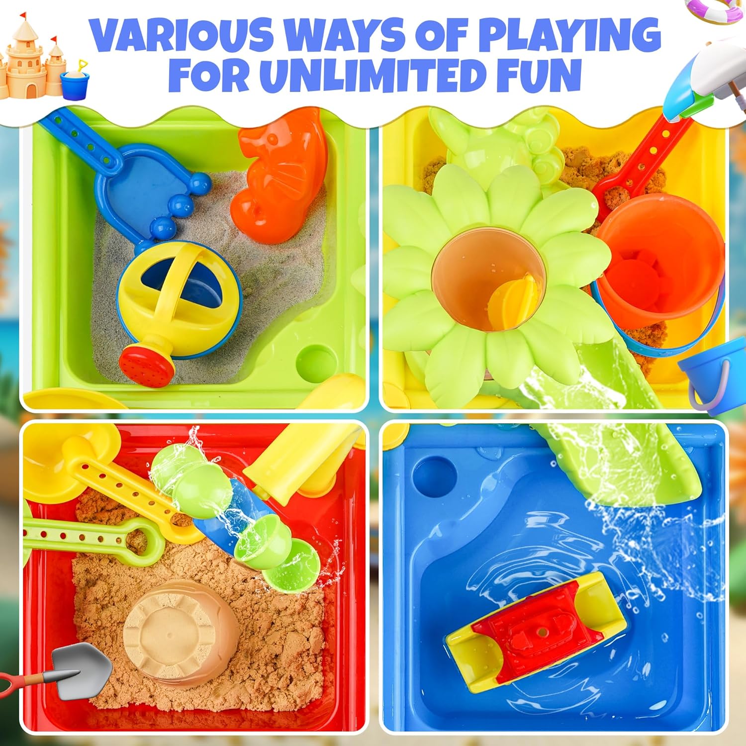 Table d'eau d'été 4 en 1 pour  - Kids Outdoor Water Table avis et prix