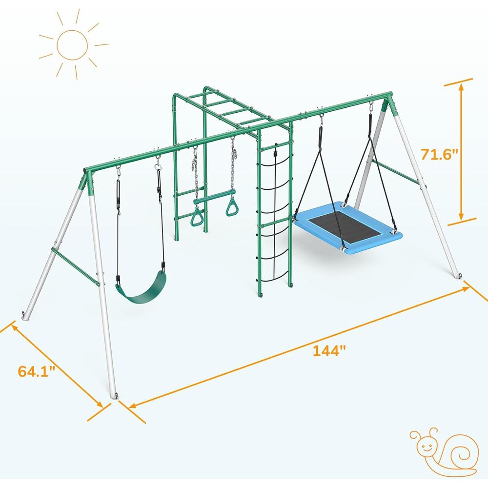 Structures de jeux pour jardin - Kids Outdoor Monkey Bar Set avis et prix
