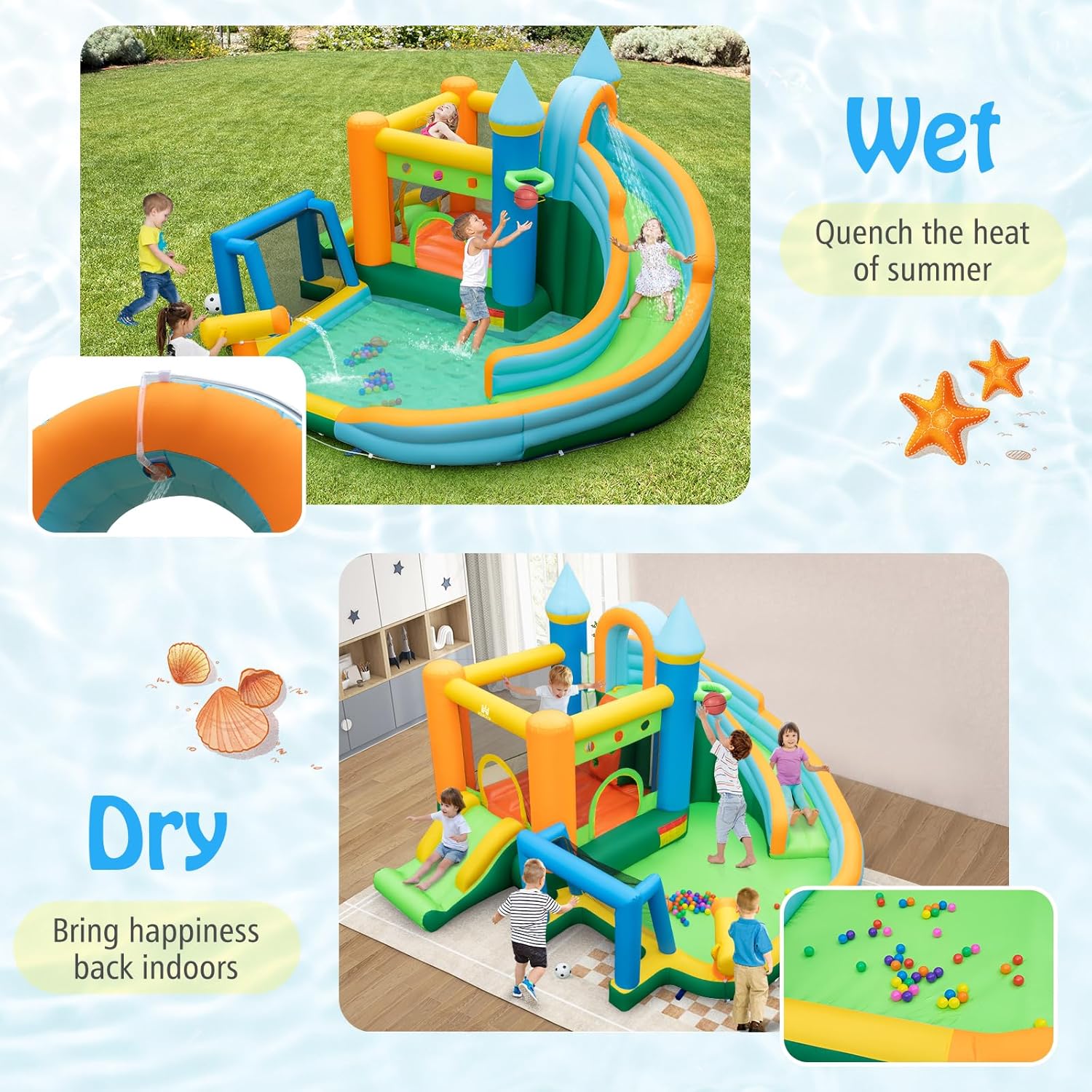 Château Gonflable Aquatique 9- - Kids Outdoor Jump House avis et prix