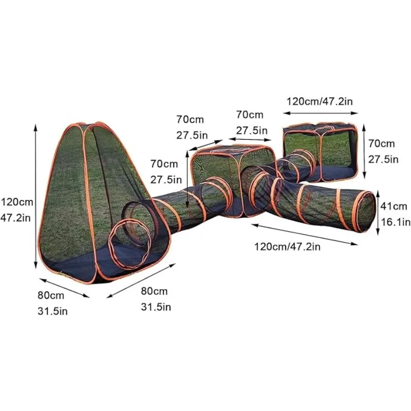 Enclos pour chats 6-en-1 avec  - Outdoor Tent Playhouse avis et prix