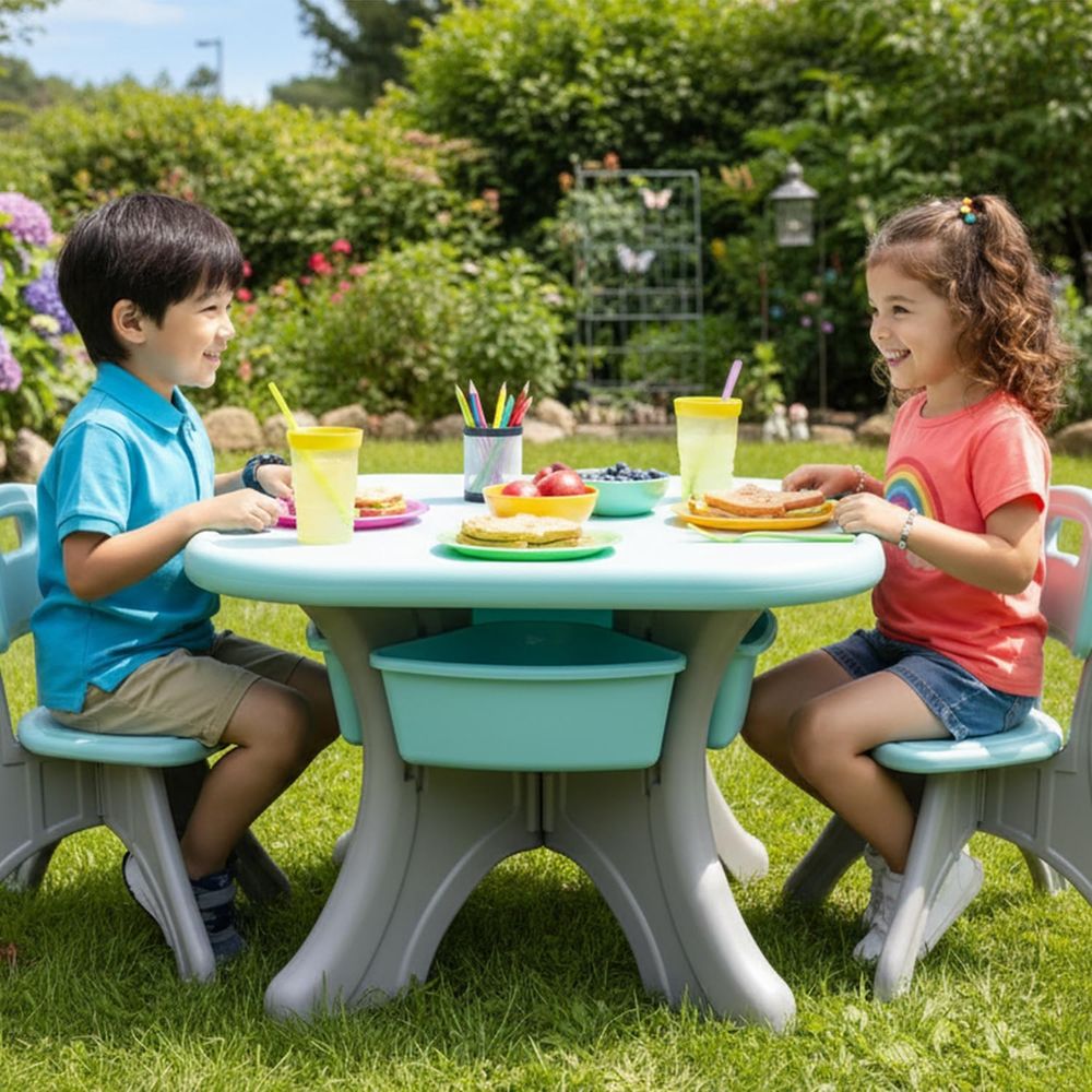 Table et chaises pour enfants, - Kids Outdoor Table And Chair Set avis et prix