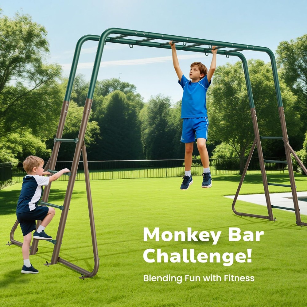 Ensemble de balançoires d'exté - Kids Outdoor Monkey Bar Set avis et prix