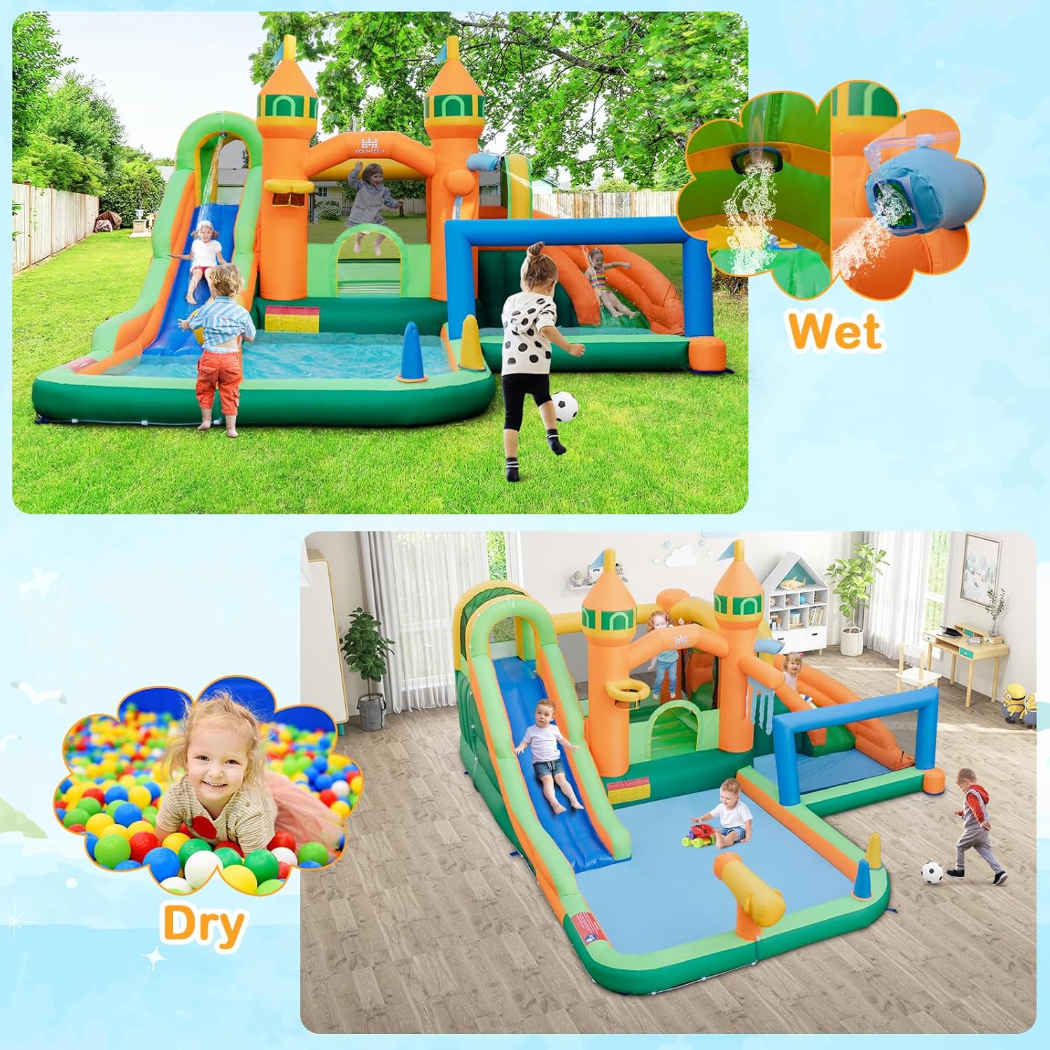 Parc aquatique gonflable 9-en- - Kids Outdoor Jump House avis et prix