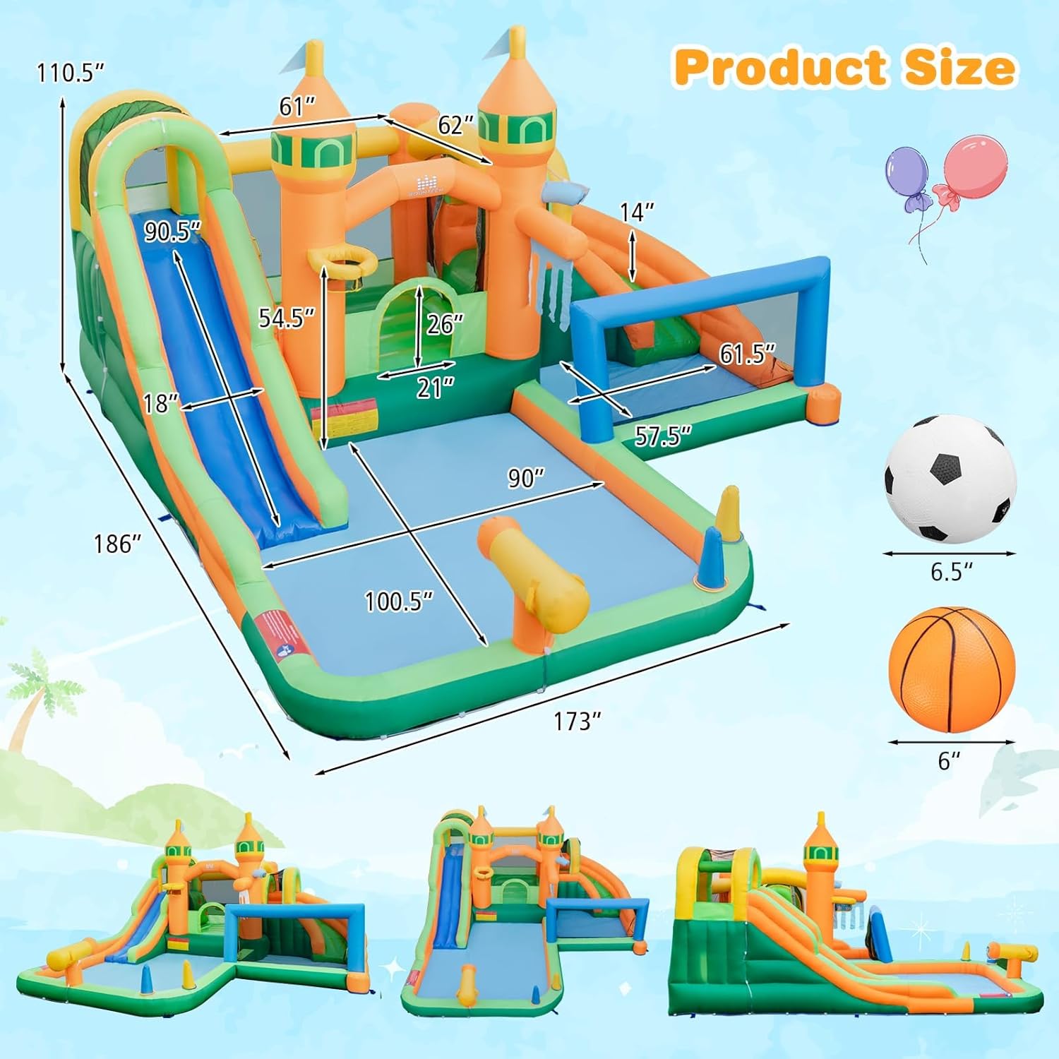 Parc aquatique gonflable 9-en- - Kids Outdoor Jump House avis et prix