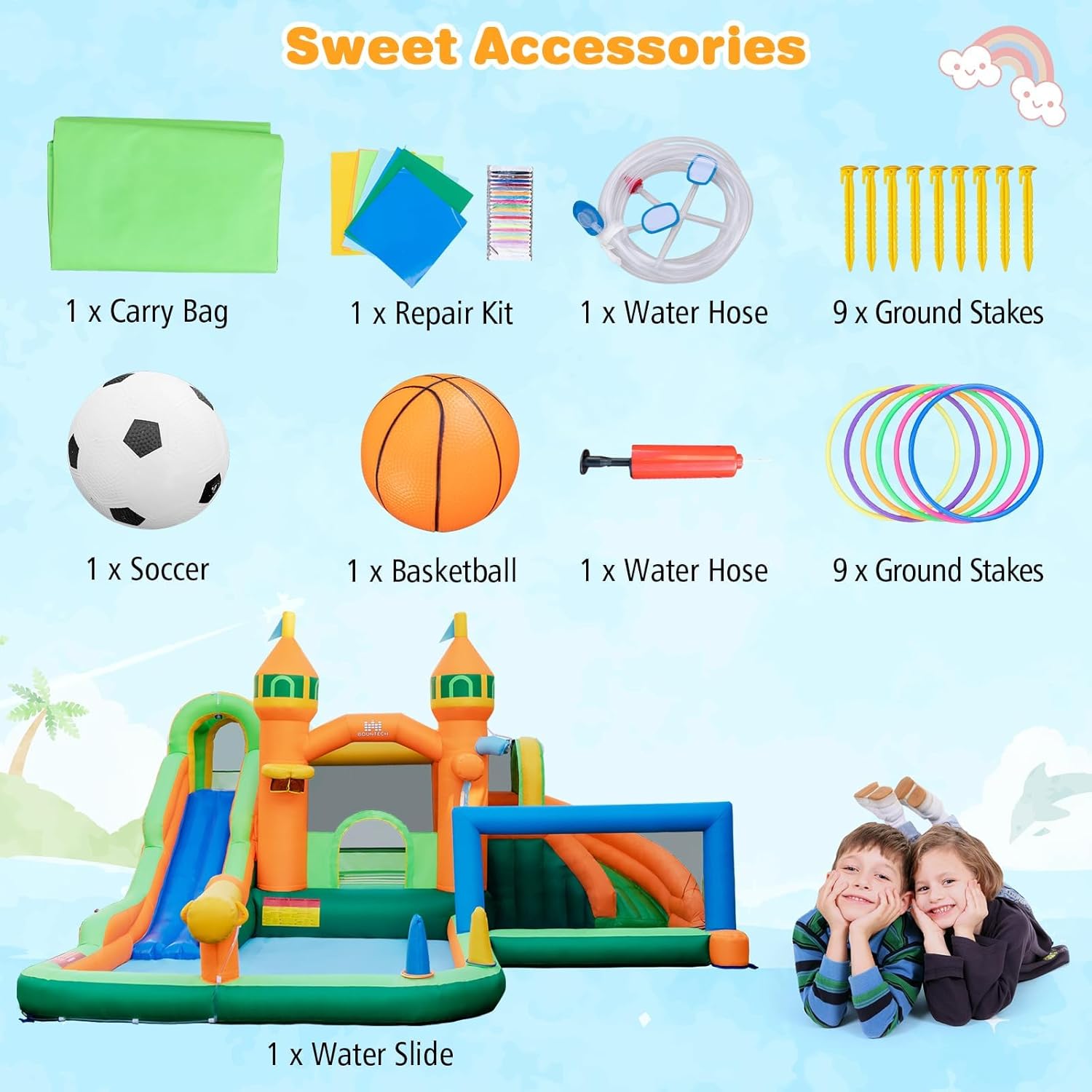 Parc aquatique gonflable 9-en- - Kids Outdoor Jump House avis et prix