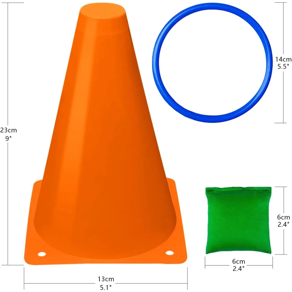 Cônes en plastique souple 3 en - Kids Outdoor Bean Bag avis et prix