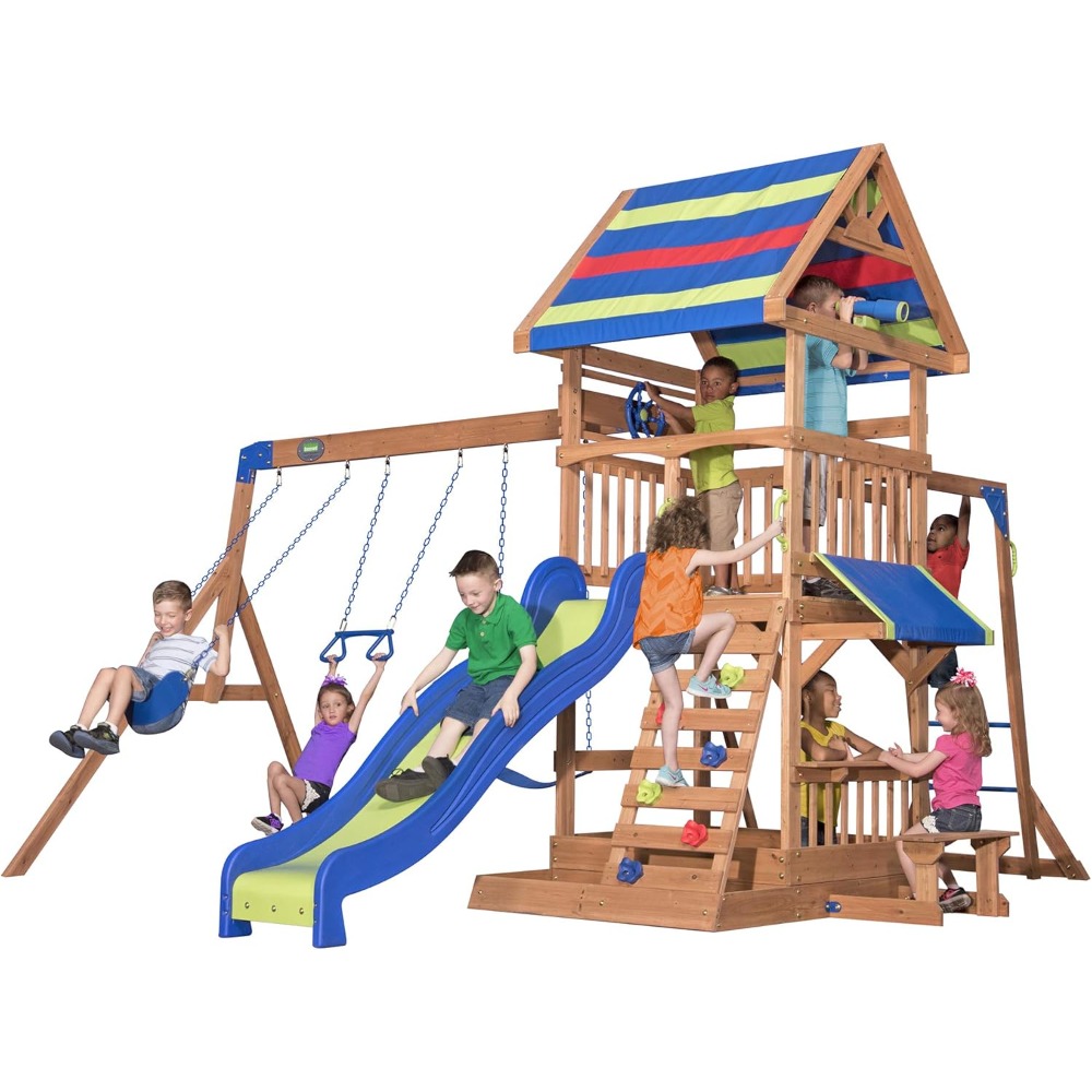 Ensemble de balançoires de jar - Kids Outdoor Monkey Bar Set avis et prix
